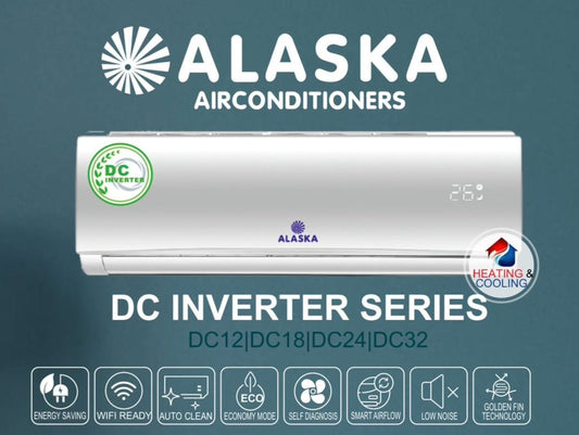 Alaska, Wall mounted, inverter, air conditioner, aircon, 9000btu, energy saving, R410 refrigerant, modern, newest technology